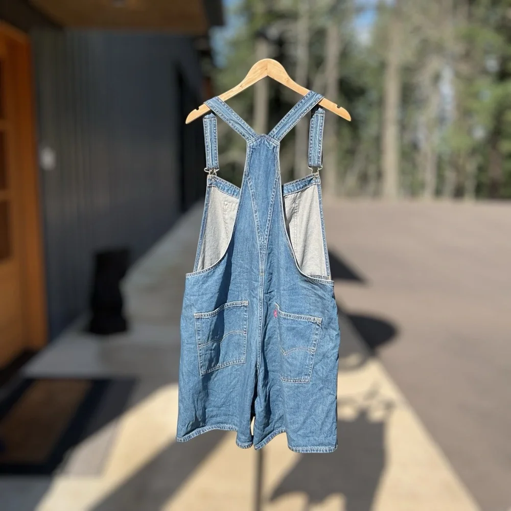Vintage Levi's Blue Denim Women's Shortalls XL